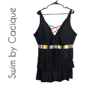 Swim by Cacique no wire tankini swimsuit plus size 28 flaw